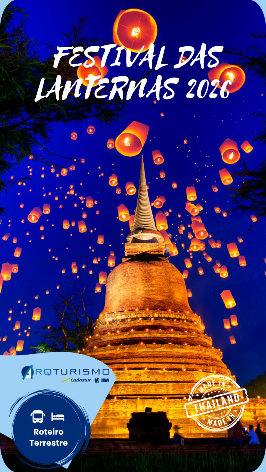 Festival das Lanternas 2026 – Bangkok e Chiang Mai com guia em português